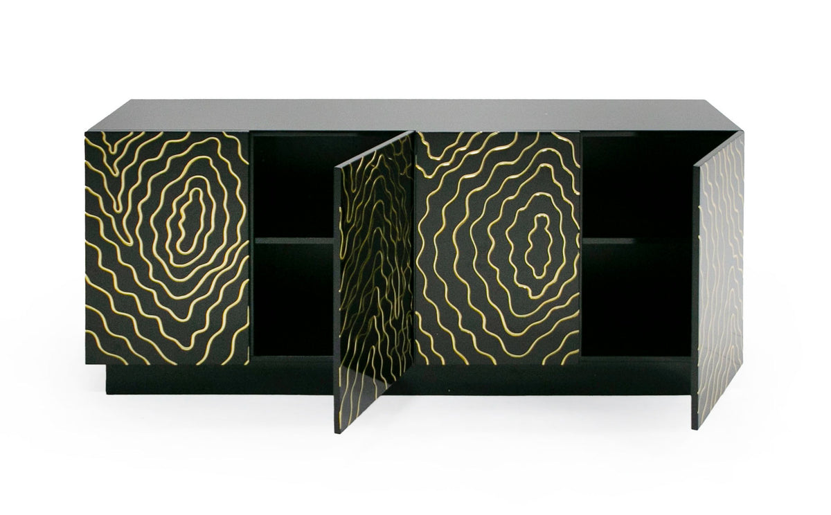 Jonah- Modern Black and Gold Buffet by VIG Furniture - View 5