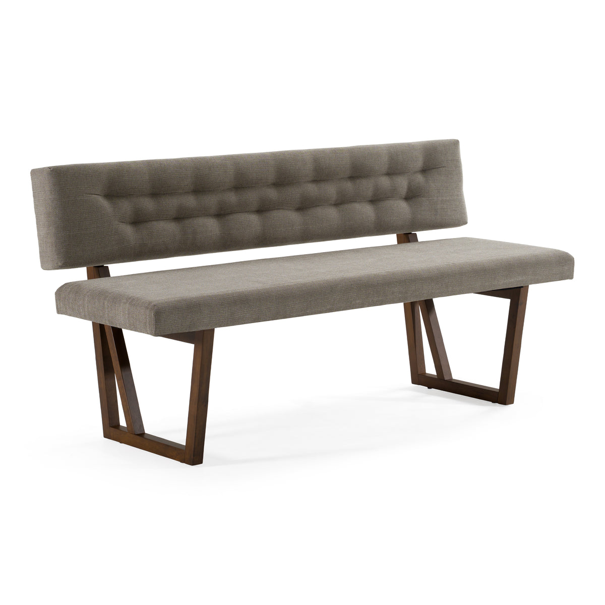 Castillo + Jordan - Modern Grey Fabric + Walnut 4-Piece Dining Set by VIG Furniture - View 11