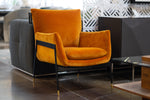 Joseph Modern Orange Fabric Accent Chair by VIG Furniture - View 2