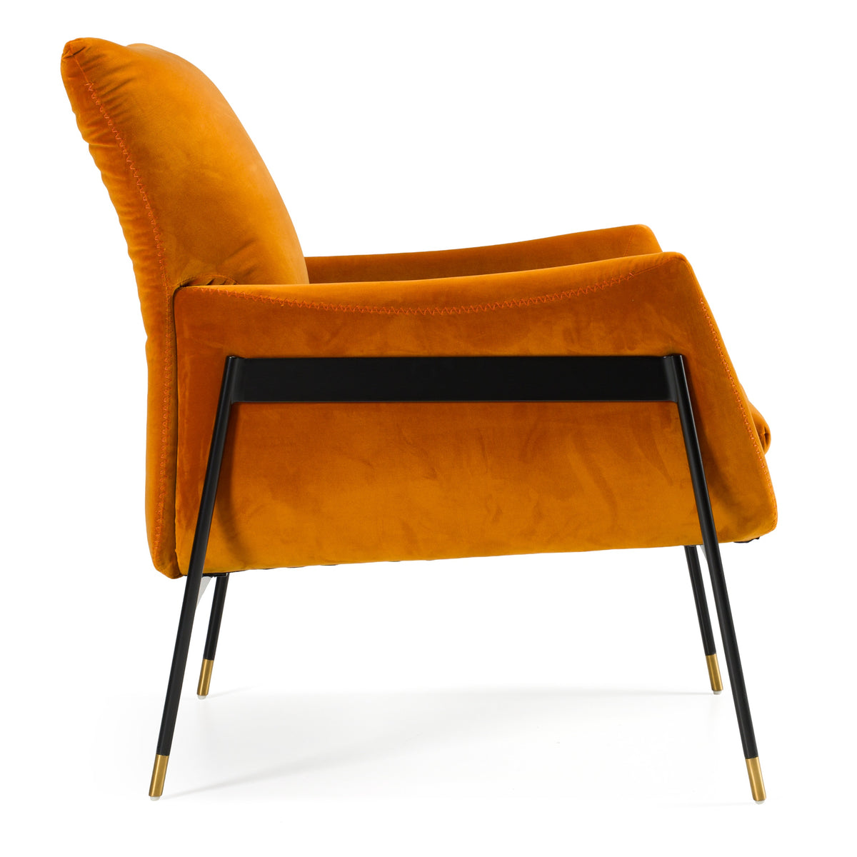 Joseph Modern Orange Fabric Accent Chair by VIG Furniture - View 4