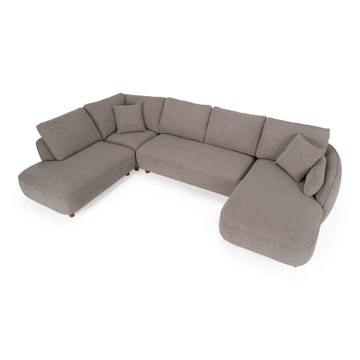 Joslin - Modern Grey Fabric U-Shaped Sectional Sofa by VIG Furniture - View 7