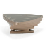 Jovial - Contemporary Brown Glass + Dark Gold Coffee Table by VIG Furniture - View 4