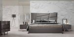 Chrysler Modern Grey Bonded Leather Bed by VIG Furniture - View 2