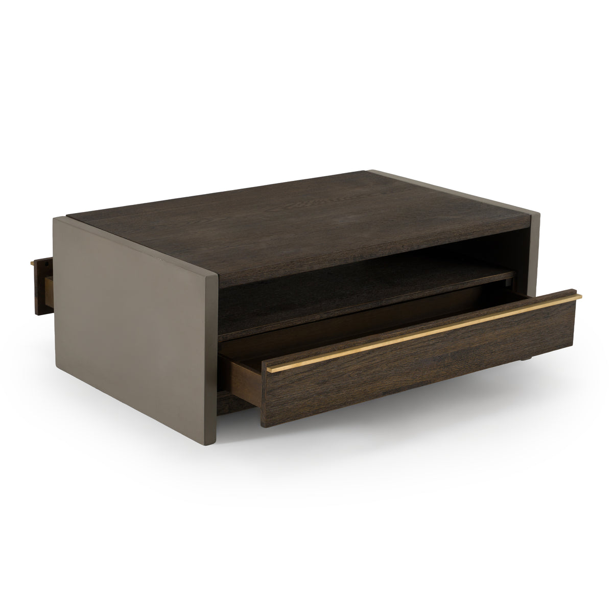 June - Modern Dark Grey Concrete & Walnut Coffee Table by VIG Furniture - View 3