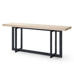 K8963 - Natural Oak + Black Metal Console Table by VIG Furniture - View 3