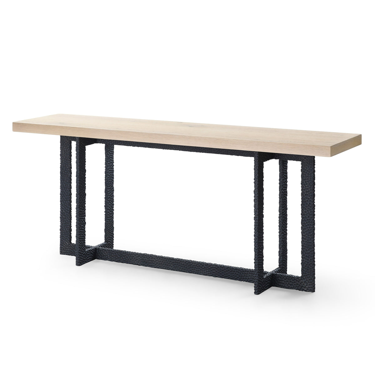 K8963 - Natural Oak + Black Metal Console Table by VIG Furniture - View 3