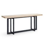 K8963 - Natural Oak + Black Metal Console Table by VIG Furniture - View 4