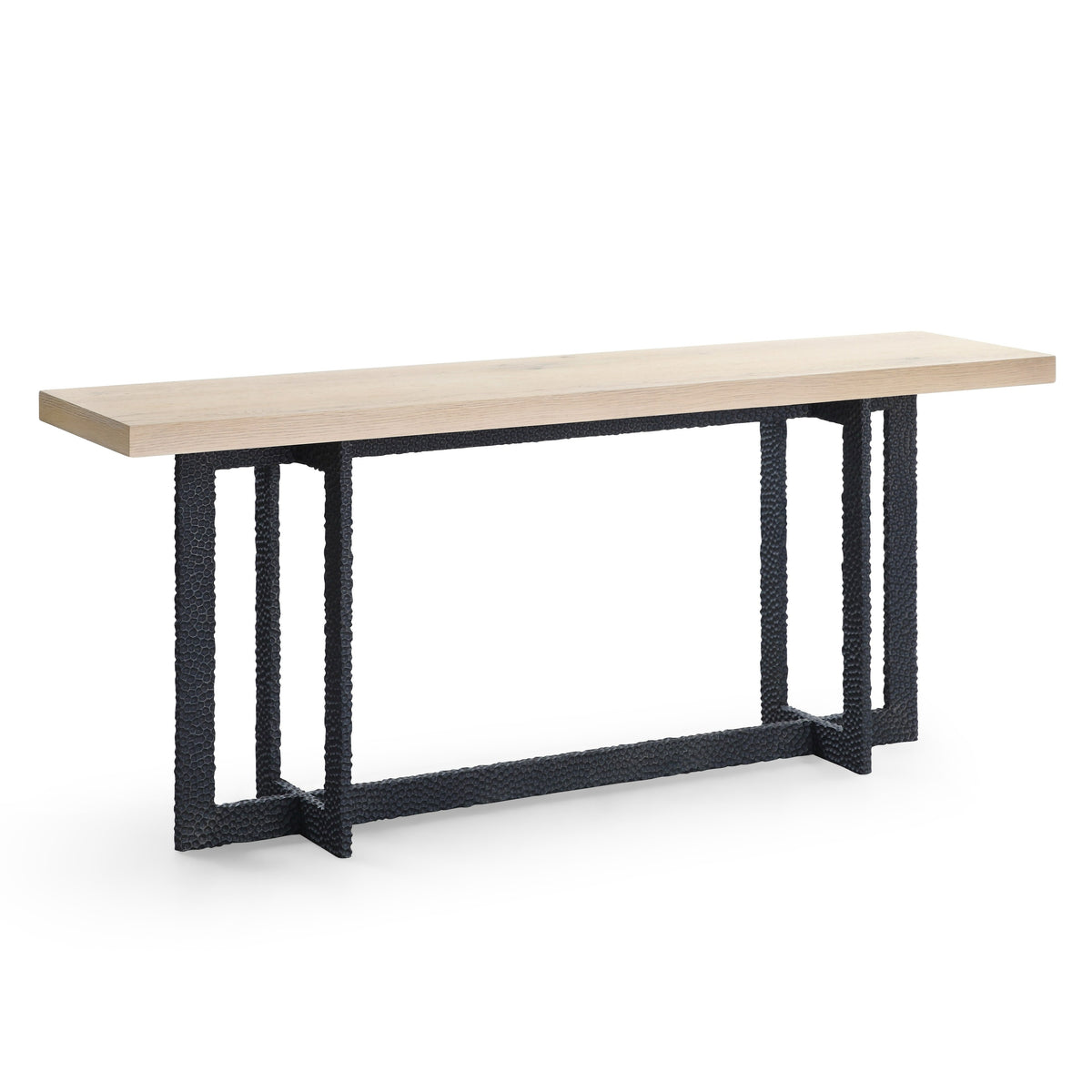 K8963 - Natural Oak + Black Metal Console Table by VIG Furniture - View 4