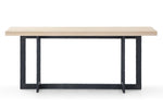 K8963 - Natural Oak + Black Metal Console Table by VIG Furniture - View 1