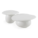 Kalvin - Modern Ivory Concrete Nesting Coffee Table Set by VIG Furniture - View 2