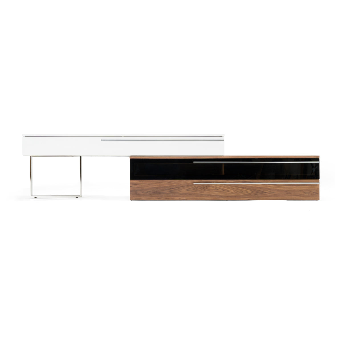 Karlstad - Modern White + Walnut TV Stand by VIG Furniture - View 1