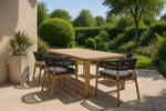 Evora - Outdoor Eucalyptus Rectangular Dining Table by VIG Furniture - View 2