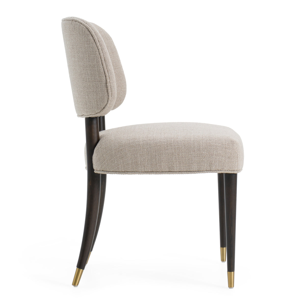 Kathy - Modern Beige Fabric + Oak Dining Chair (Set of 2) by VIG Furniture - View 3
