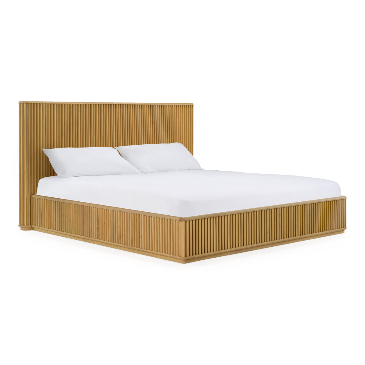 Queen Kayce - Modern Natural Oak Bed by VIG Furniture - View 1