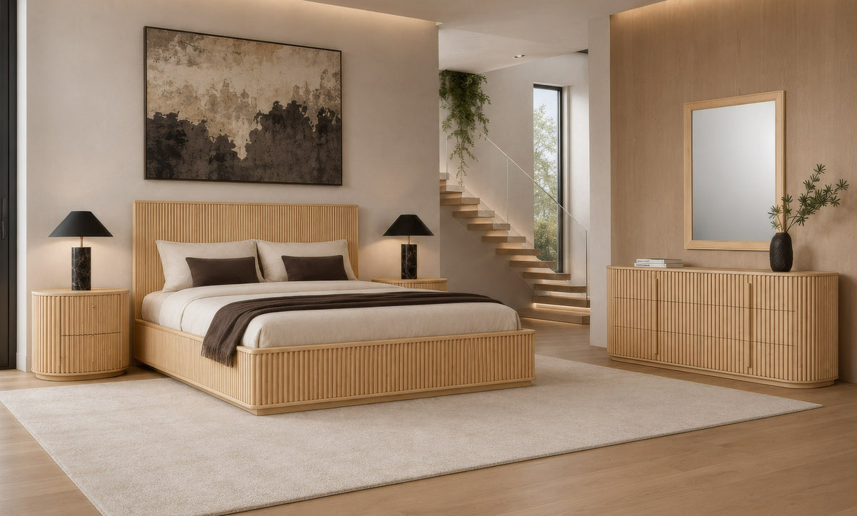 Kayce - Modern Natural Oak Bed by VIG Furniture - View 2