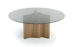 Kaye - Modern Walnut + Glass 71" Round Dining Table by VIG Furniture - View 3