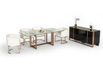 Keaton Modern Glass & Brass Dining Table by VIG Furniture - View 4
