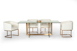 Keaton Modern Glass & Brass Dining Table by VIG Furniture - View 3