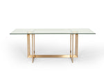 Keaton Modern Glass & Brass Dining Table by VIG Furniture - View 6