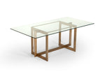 Keaton Modern Glass & Brass Dining Table by VIG Furniture - View 2