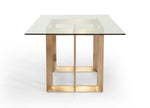 Keaton Modern Glass & Brass Dining Table by VIG Furniture - View 5