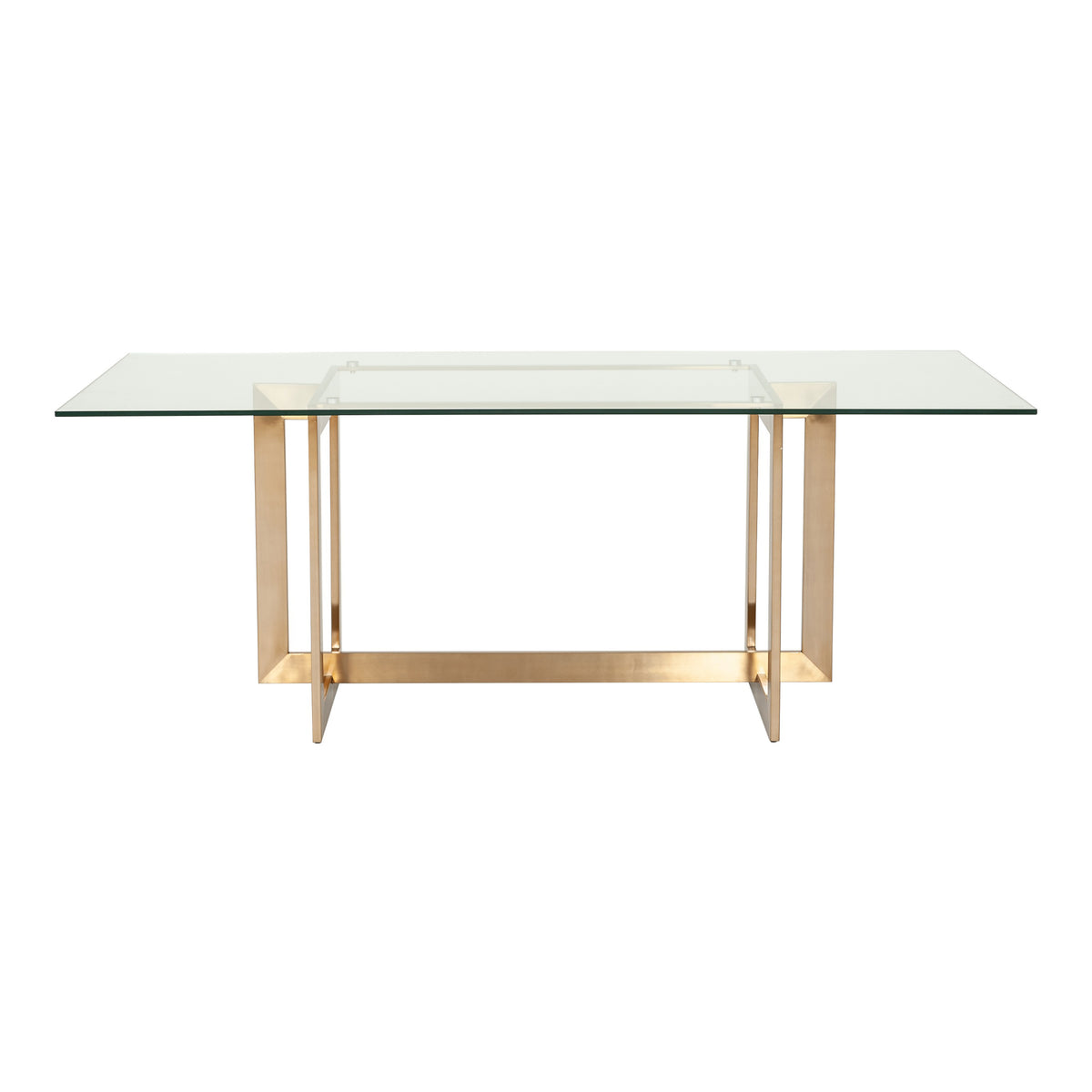 Keaton Modern Glass & Brass Dining Table by VIG Furniture - View 1
