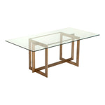 Keaton Modern Glass & Brass Dining Table by VIG Furniture - View 10