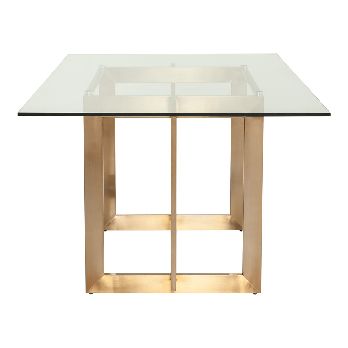 Keaton Modern Glass & Brass Dining Table by VIG Furniture - View 11