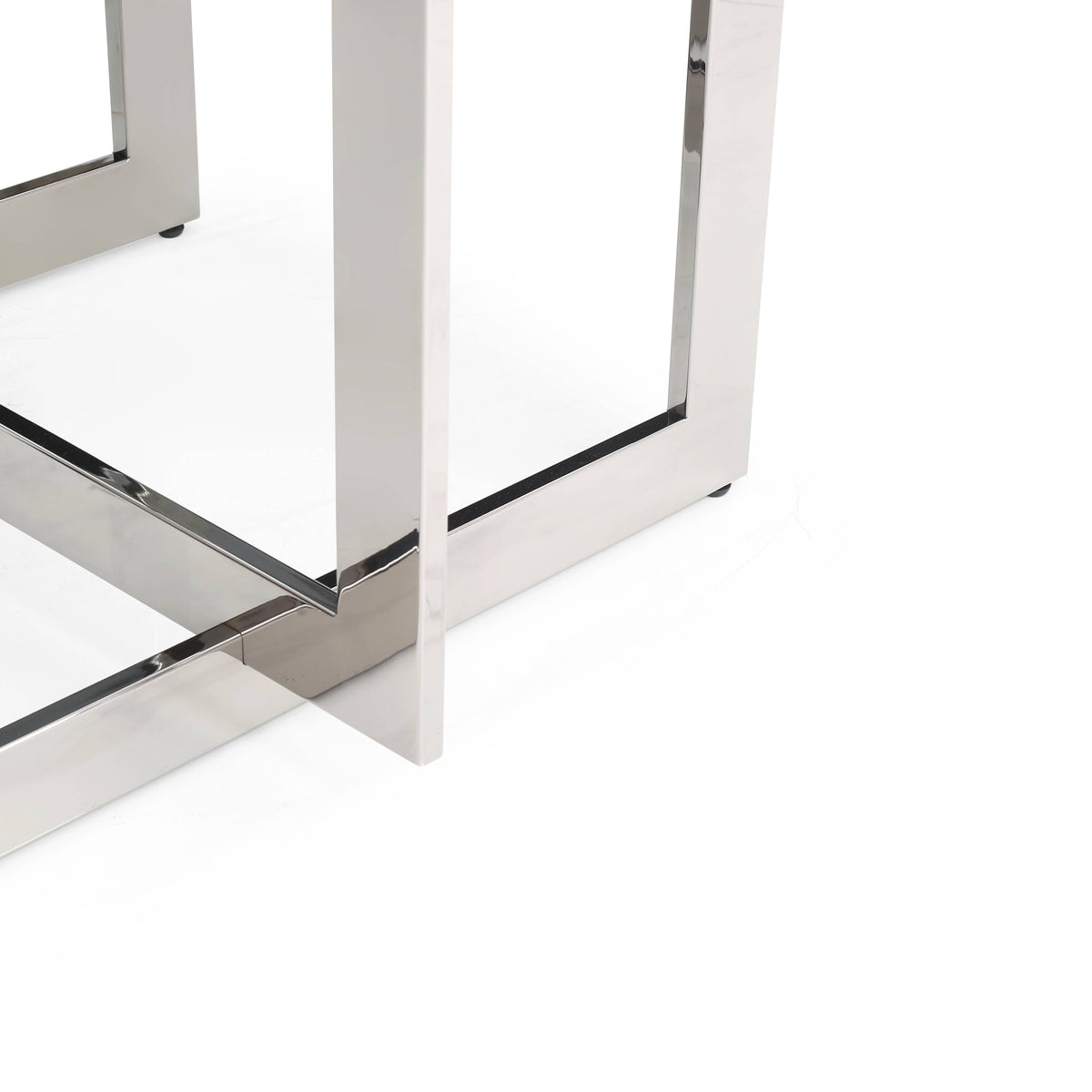 Keaton - Square Modern Glass + Stainless Steel Dining Table by VIG Furniture - View 10