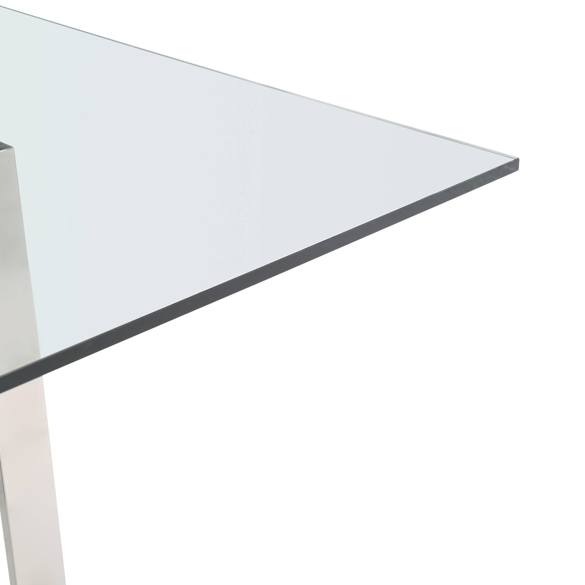 Keaton - Square Modern Glass + Stainless Steel Dining Table by VIG Furniture - View 11
