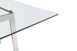 Keaton - Square Modern Glass + Stainless Steel Dining Table by VIG Furniture - View 4