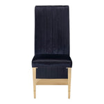 Keisha - Modern Black Velvet and Gold Dining Chair Set of 2 by VIG Furniture - View 8