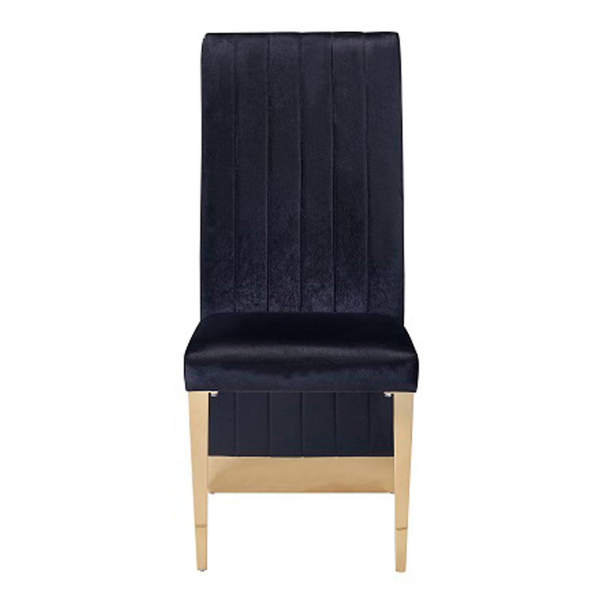Keisha - Modern Black Velvet and Gold Dining Chair Set of 2 by VIG Furniture - View 8