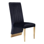 Keisha - Modern Black Velvet and Gold Dining Chair Set of 2 by VIG Furniture - View 1