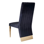 Keisha - Modern Black Velvet and Gold Dining Chair Set of 2 by VIG Furniture - View 9