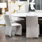 Kenda Contemporary Grey and Brushed Gold Dining Chair (Set of 2) by VIG Furniture - View 2