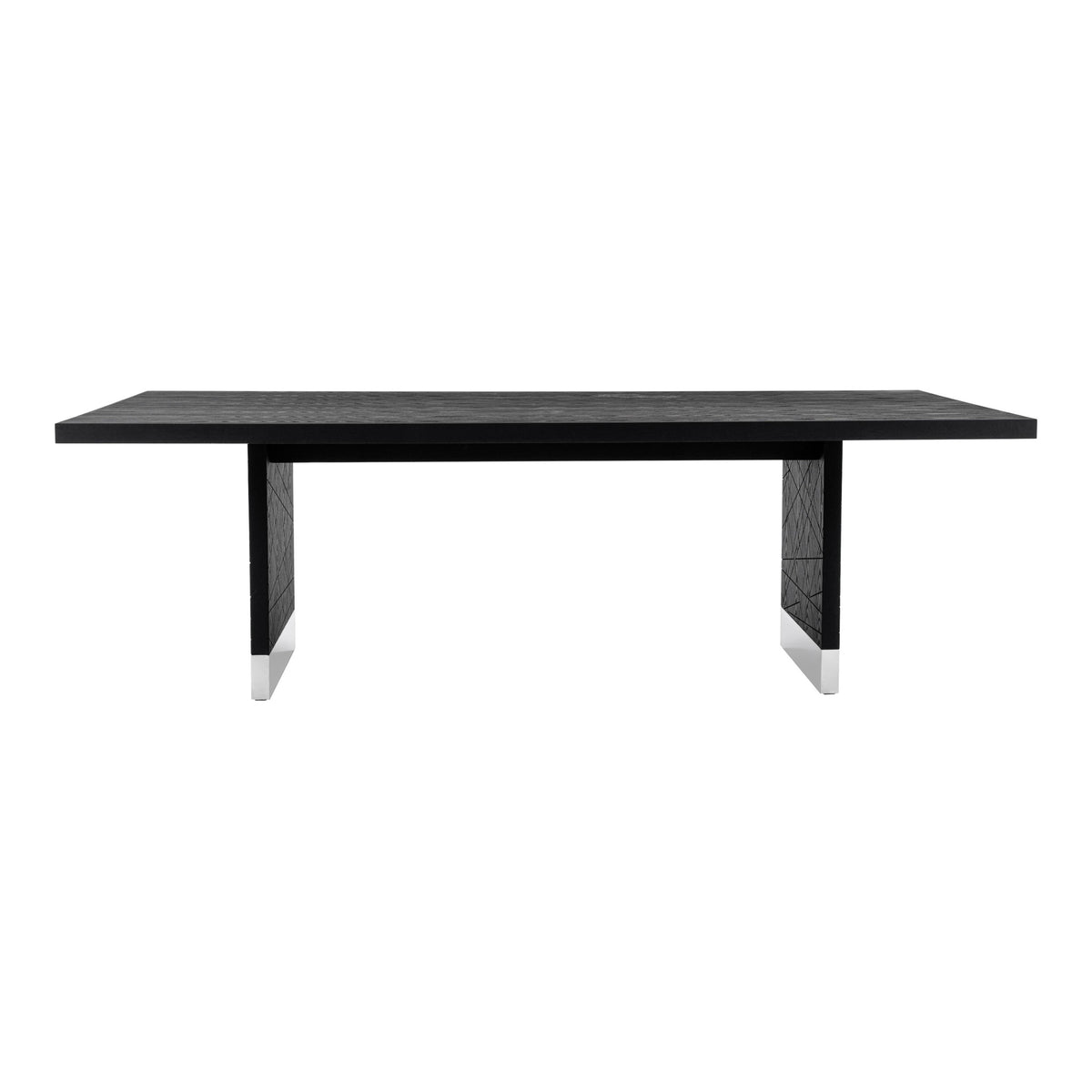 Kenda - Modern Black Ash + Stainless Steel Dining Table by VIG Furniture - View 1