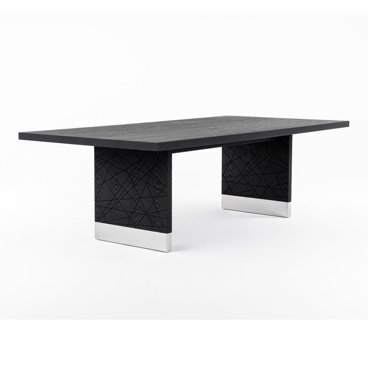 Kenda - Modern Black Ash + Stainless Steel Dining Table by VIG Furniture - View 10