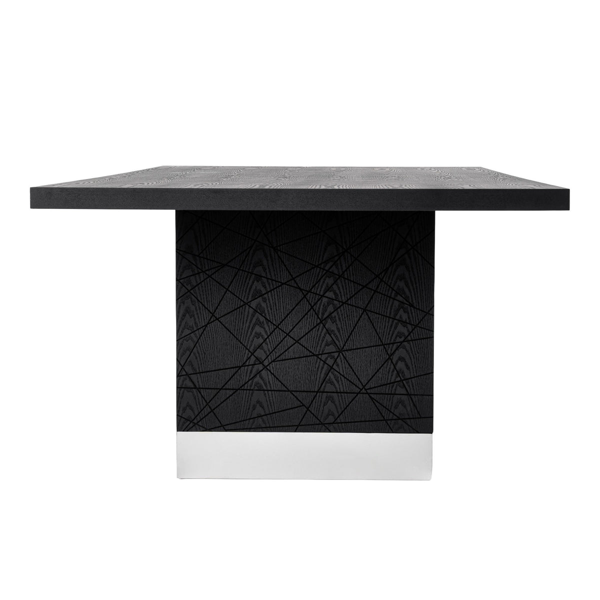 Kenda - Modern Black Ash + Stainless Steel Dining Table by VIG Furniture - View 11