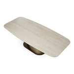 Kiefer - Modern Faux Travertine Ceramic + Bronze Dining Table by VIG Furniture - View 5