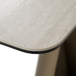 Kiefer - Modern Faux Travertine Ceramic + Bronze Console Table by VIG Furniture - View 4