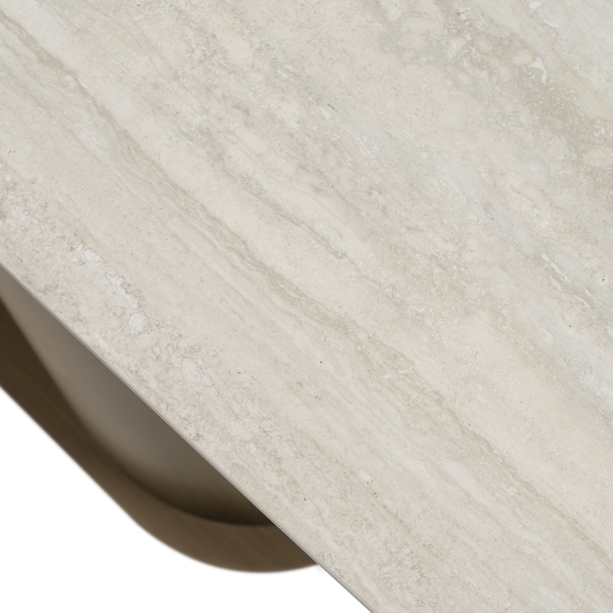 Kiefer - Modern Faux Travertine Ceramic + Bronze Console Table by VIG Furniture - View 5