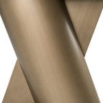 Kiefer - Modern Faux Travertine Ceramic + Bronze Console Table by VIG Furniture - View 6