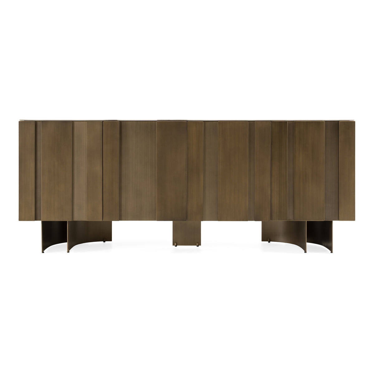 Kiefer - Modern Faux Travertine Ceramic + Bronze Buffet by VIG Furniture - View 1