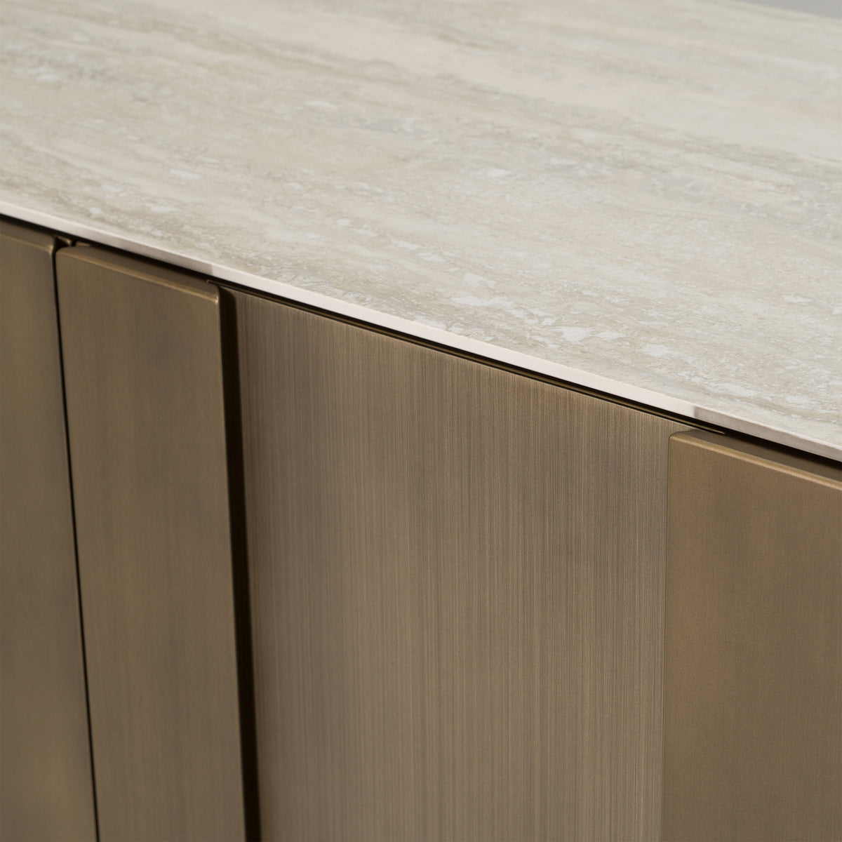 Kiefer - Modern Faux Travertine Ceramic + Bronze Buffet by VIG Furniture - View 6