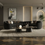 Kilmer Modern Black Curved Fabric Sectional Sofa by VIG Furniture - View 10