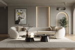 Kilmer Modern Off-White Curved Fabric Sectional Sofa by VIG Furniture - View 19