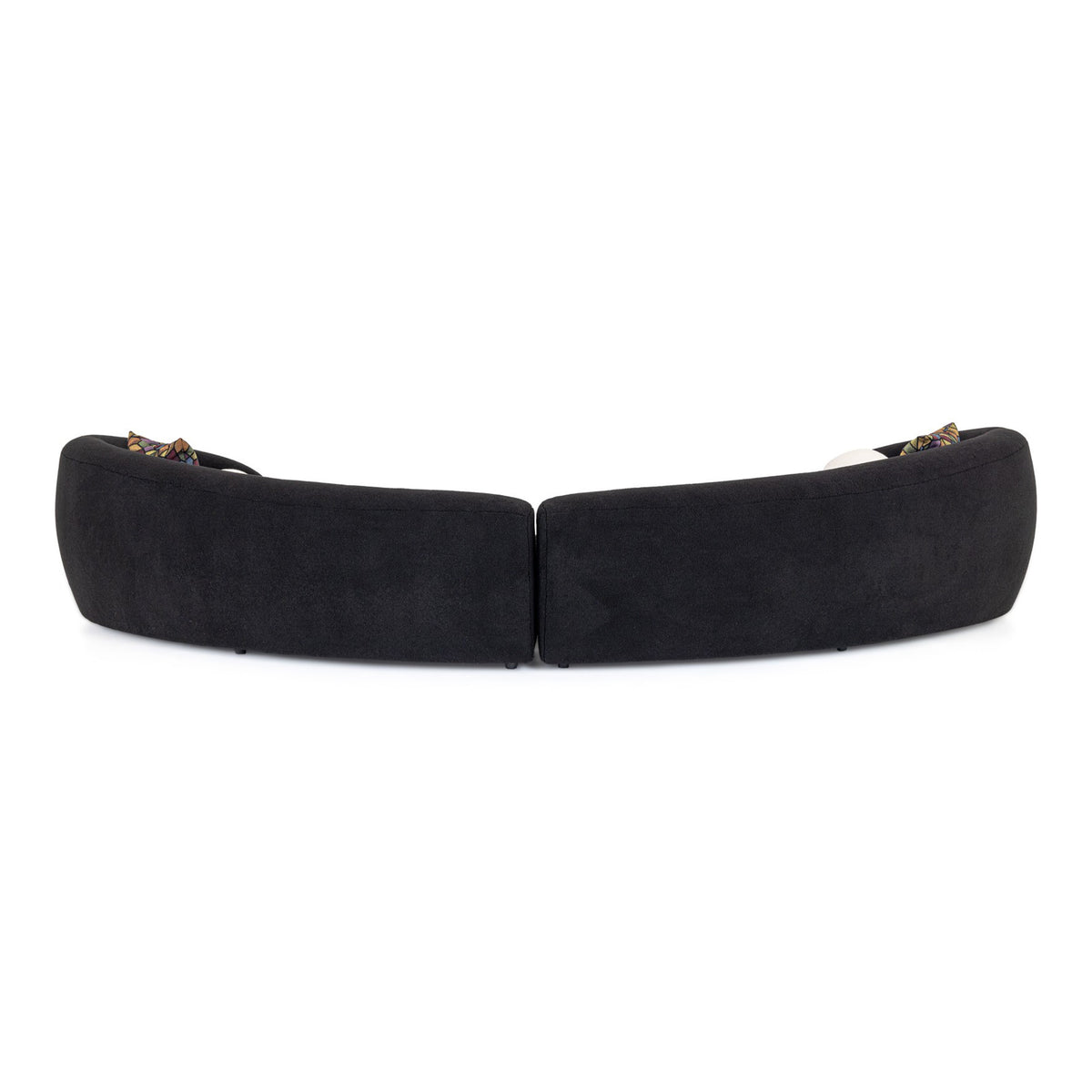 Kilmer Modern Black Curved Fabric Sectional Sofa by VIG Furniture - View 9