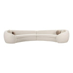Kilmer Modern Off-White Curved Fabric Sectional Sofa by VIG Furniture - View 1