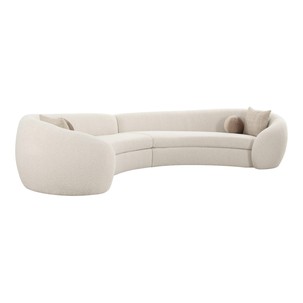 Kilmer Modern Off-White Curved Fabric Sectional Sofa by VIG Furniture - View 16